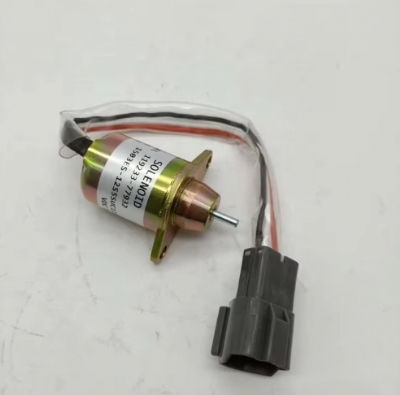Công tắc dừng động cơ - 119233-77931, Hyundai Parts Fuel Shut Off Hyundai 555-7k Solenoid 12V, 1
